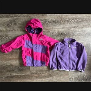 The north face toddler girl jacket rain snow